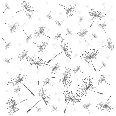 Dandelion seeds seamless clipart