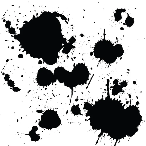 Siyah mürekkep lekeleri — Stok fotoğraf