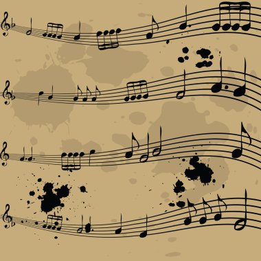 Old music notebook clipart