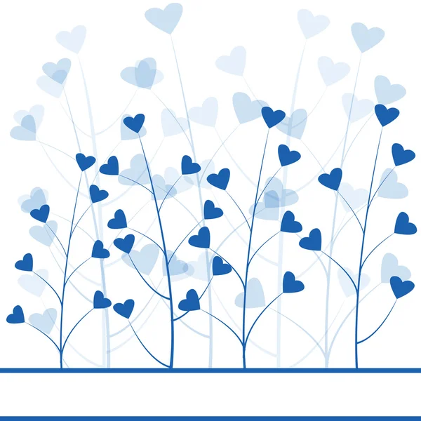 Floresta de amor azul, fundo abstrato — Fotografia de Stock