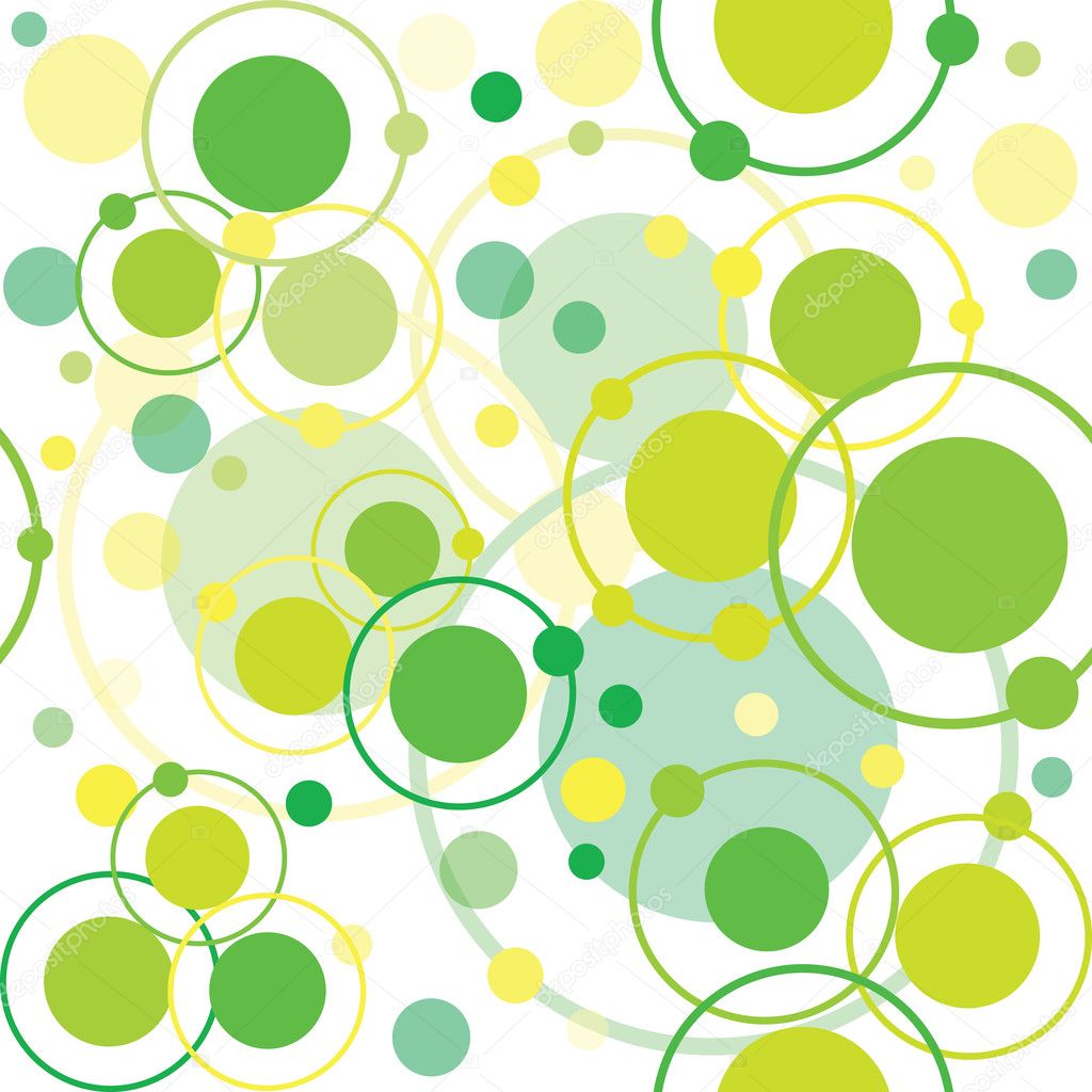 Green circles and dots pattern