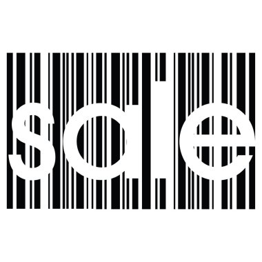 Bar code with sale clipart