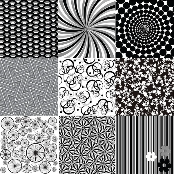 Set of black and white backgrounds — Stock Photo, Image