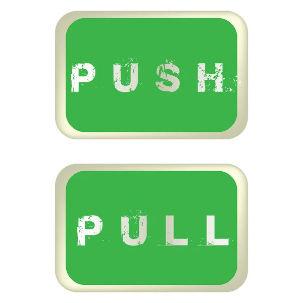 Push and pull labels — Stock Photo, Image