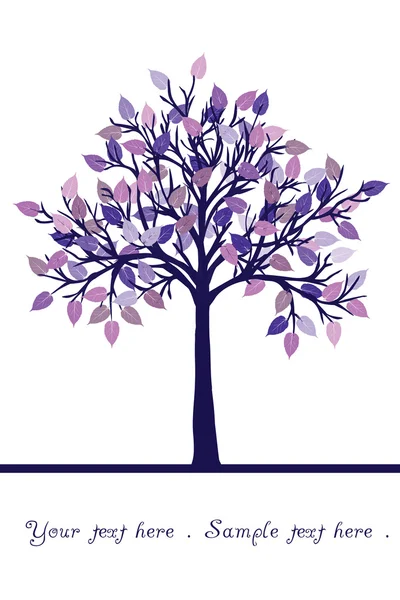 Абстрактное дерево с фиолетовыми листьями — стоковое фото