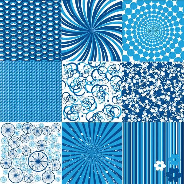 Szett, kék és fehér háttérrel — Stock Fotó