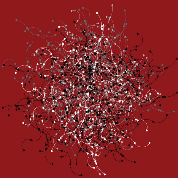 Fond rouge avec réseau abstrait — Photo