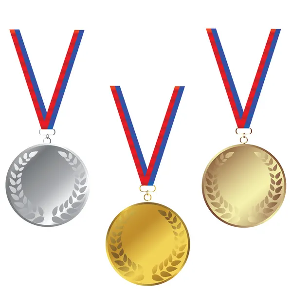 Medals set isoled over white background — Stock Photo, Image
