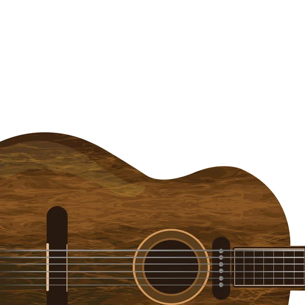Guitarra madera marrón — Foto de Stock