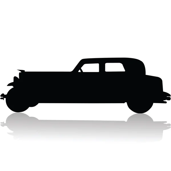 Vecchia silhouette auto — Foto Stock