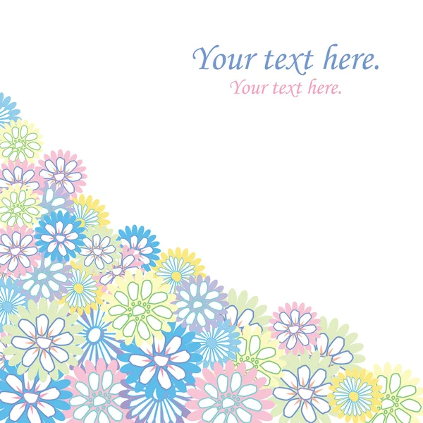 Floral card with sample text — Stock Photo, Image