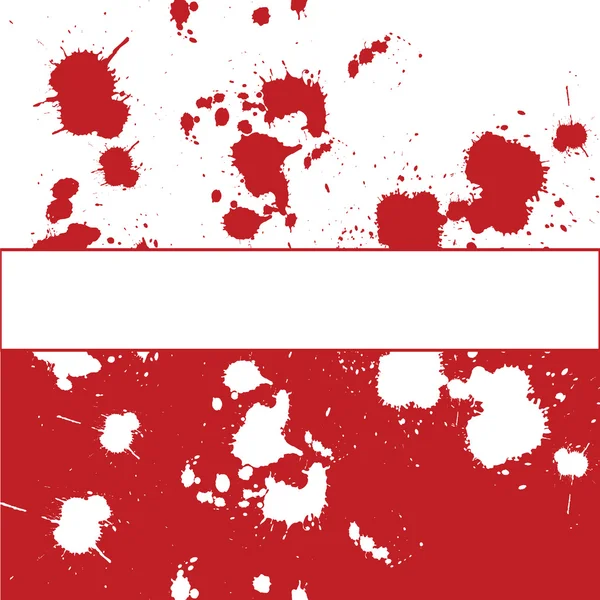 Знамя с красными пятнами чернил — стоковое фото