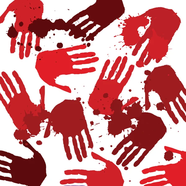 Background with bloody hands — Stock Photo, Image