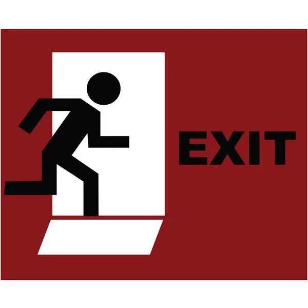 Exit symbol in red — Stock Photo, Image