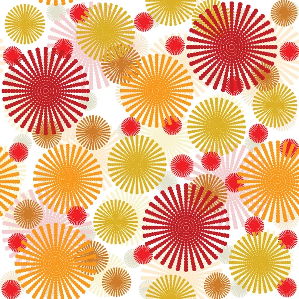Retro-Muster mit farbigen Blumen — Stockfoto