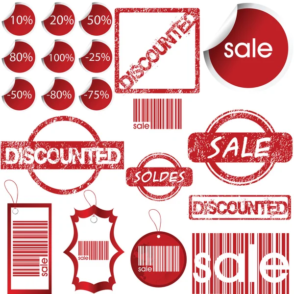 Labels, tags, stamps and stickers — Stock Photo, Image