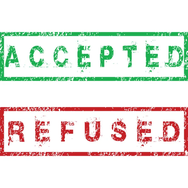 Accepted and Refused stamps — Stock Photo, Image
