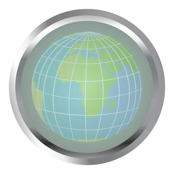 Кнопка с Земным шаром — стоковое фото