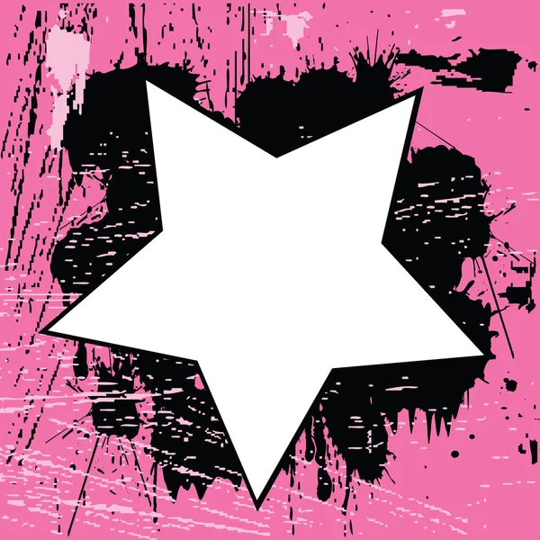Grunge sfondo rosa con stella — Foto Stock