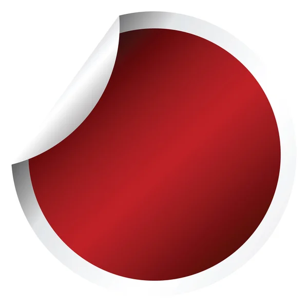 Rode ronde sticker — Stockfoto