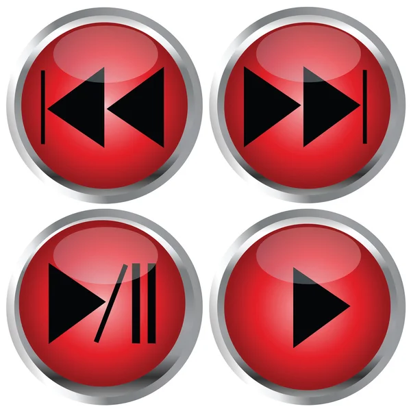 Red Buttons for web design — Stock Photo, Image
