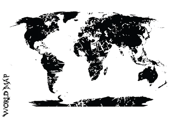 Grunge-Weltkarte — Stockfoto