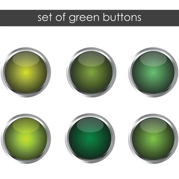 Conjunto de botones verdes —  Fotos de Stock
