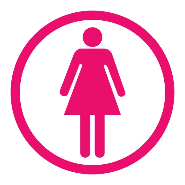 Sinal de mulher, conceito rosa — Fotografia de Stock