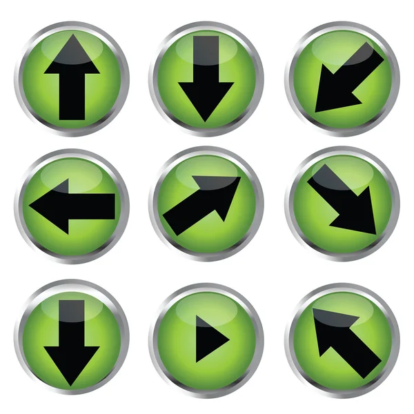 Green buttons — Stock Photo, Image