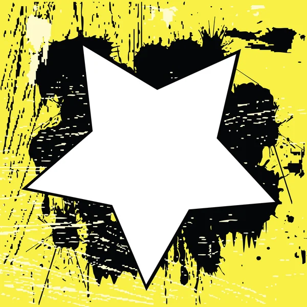 黄色 grunge 背景与黑点 — 图库照片