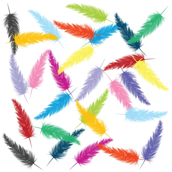 Seamless with colored feathers — Zdjęcie stockowe