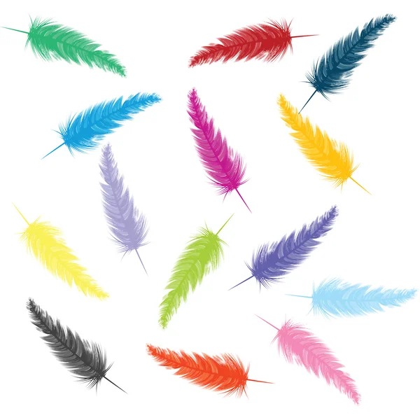 Фон с цветными перьями — стоковое фото