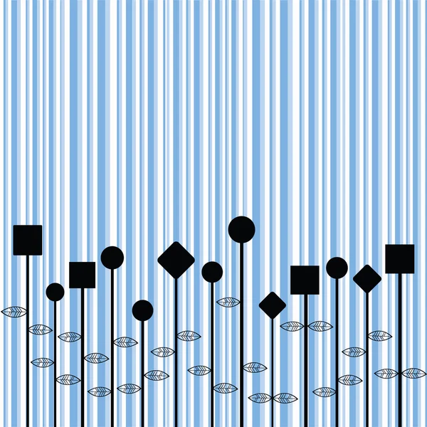 用程式化花条纹蓝色背景所作的 geometrica — 图库照片