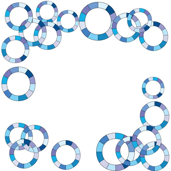 Αφηρημένη πλαίσιο με μπλε κύκλοι — Φωτογραφία Αρχείου