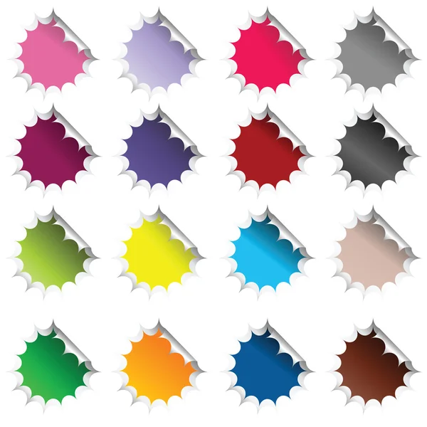 Set gekleurde stickers — Stockfoto