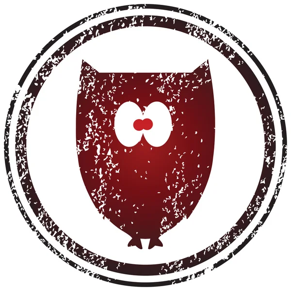 Red stamp with owl — Stock Photo, Image