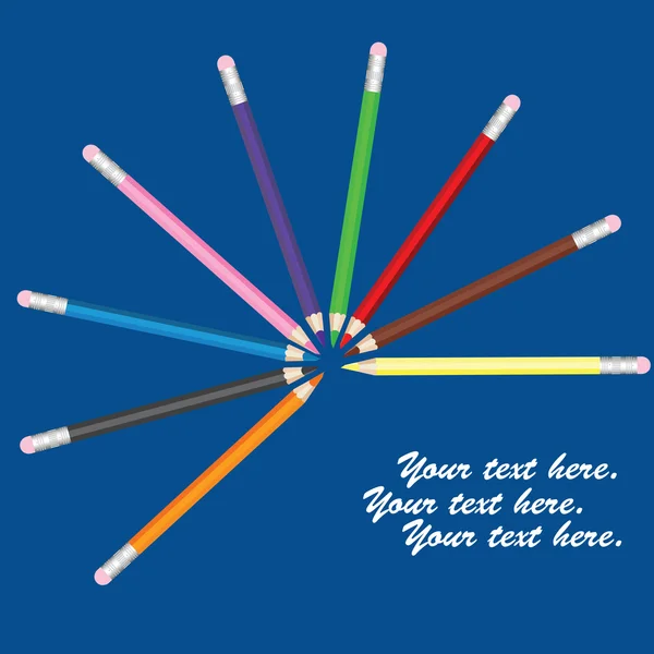 Scheda con matite — Foto Stock