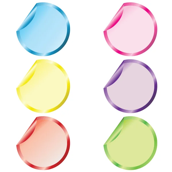 Set gekleurde stickers — Stockfoto