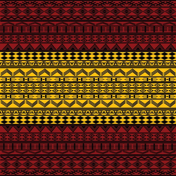 लाल आणि पिवळा मध्ये गोषवारा जातीय हेतू — स्टॉक फोटो, इमेज