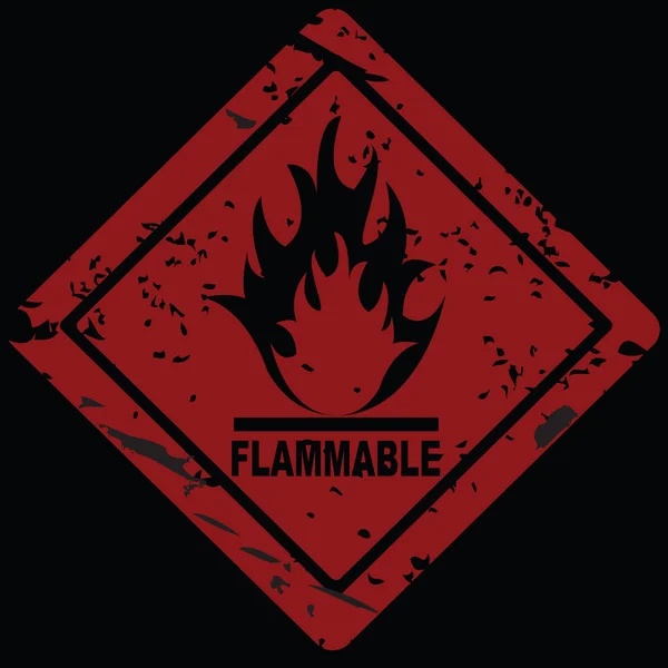 Stock image Flammable Fire Hazard warning symbol