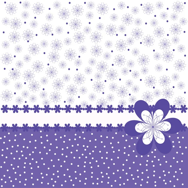 Carte avec des fleurs violettes — Photo
