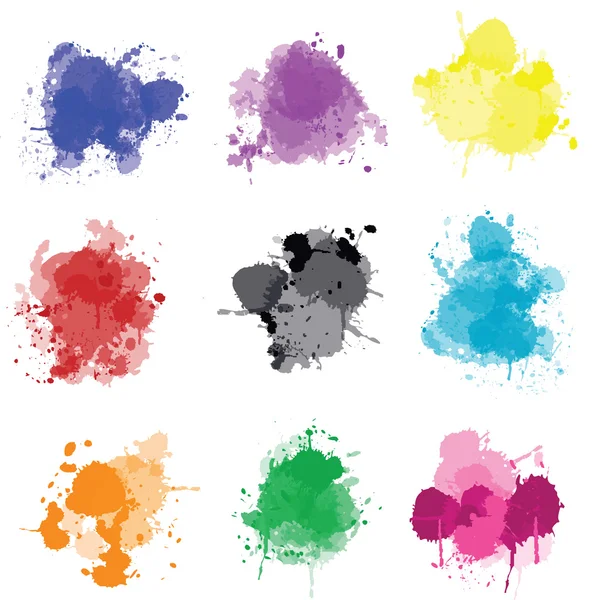 Set of colored splashes — Stock Photo, Image