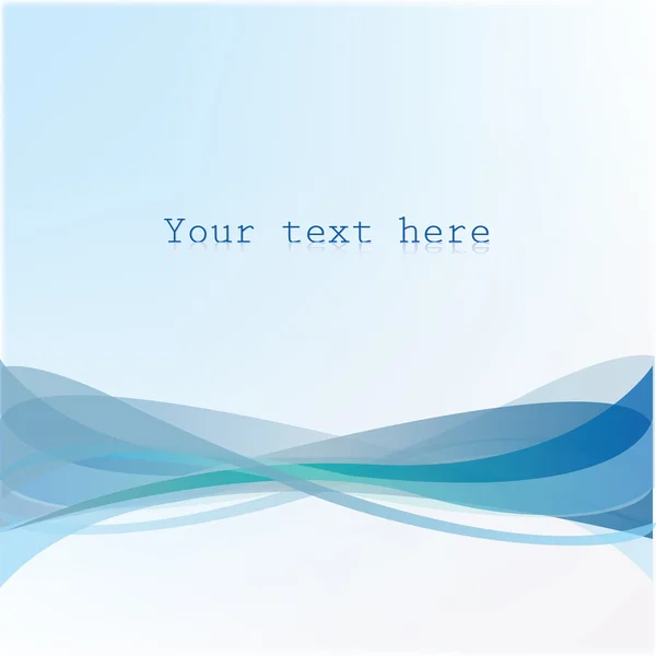 Tarjeta azul con ondas abstractas — Foto de Stock