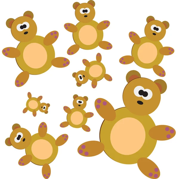 Varrat nélküli, teddy medvék — Stock Fotó