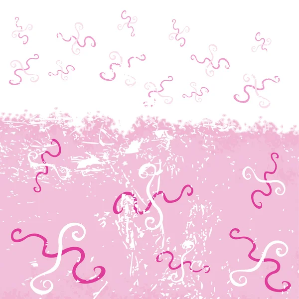 Розовый фон с кудрявыми элементами — стоковое фото