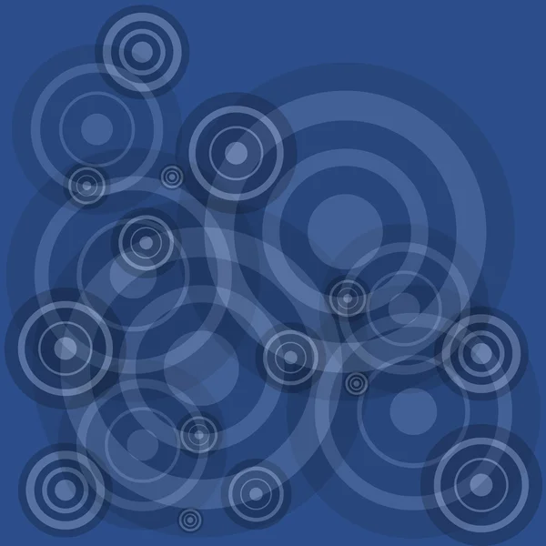蓝色背景上的蓝色圆圈 — 图库照片
