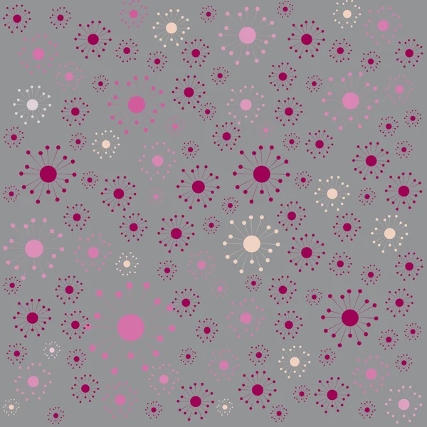 Grauer Hintergrund mit rosa Blüten — Stockfoto