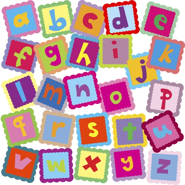 Achtergrond met letters van het alfabet — Stockfoto
