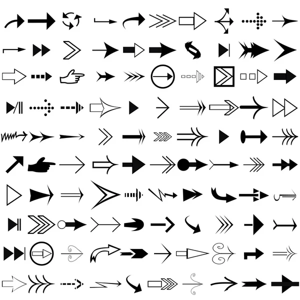 Set of 100 arrows — Stock Photo, Image