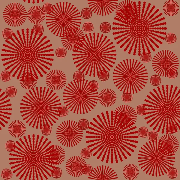 Absztrakt mintával piros virágok — Stock Fotó